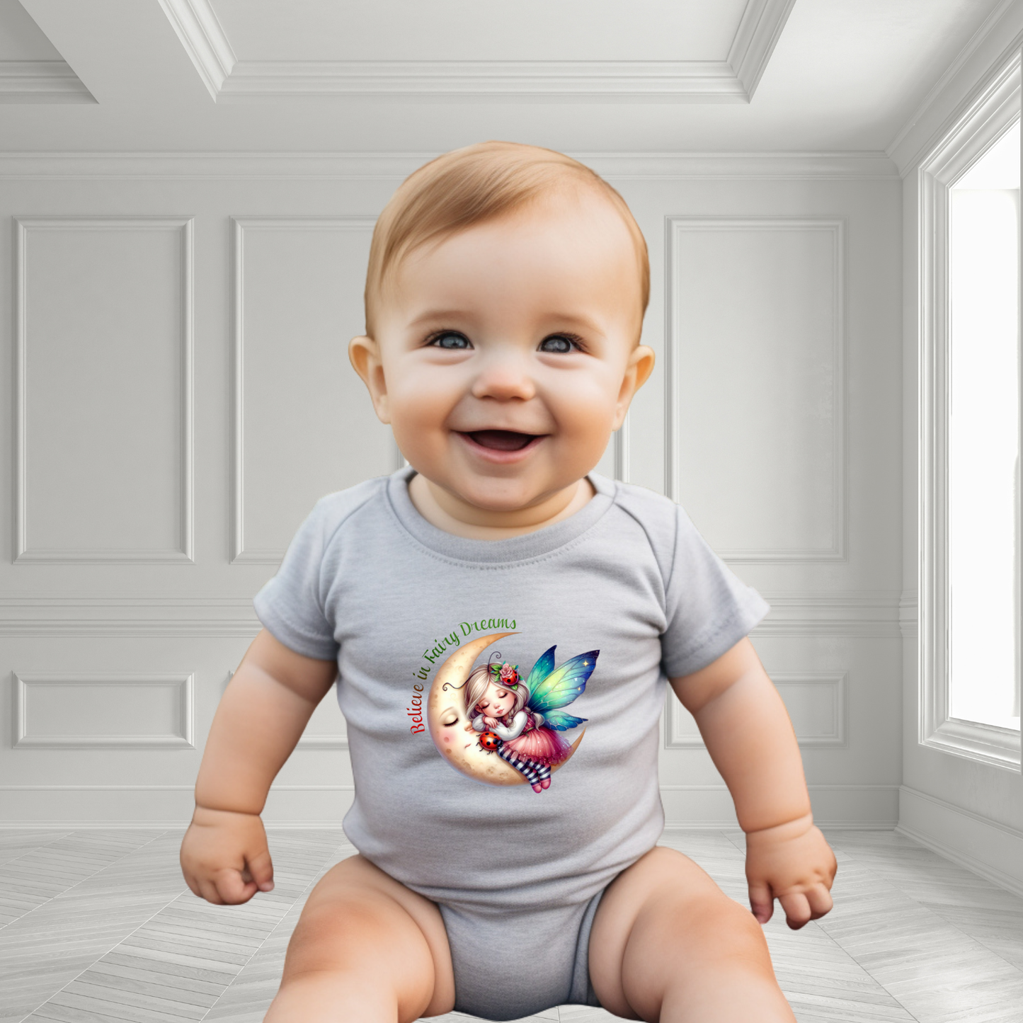 Believe In Fairy Dreams Infant Short Sleeve Onesie