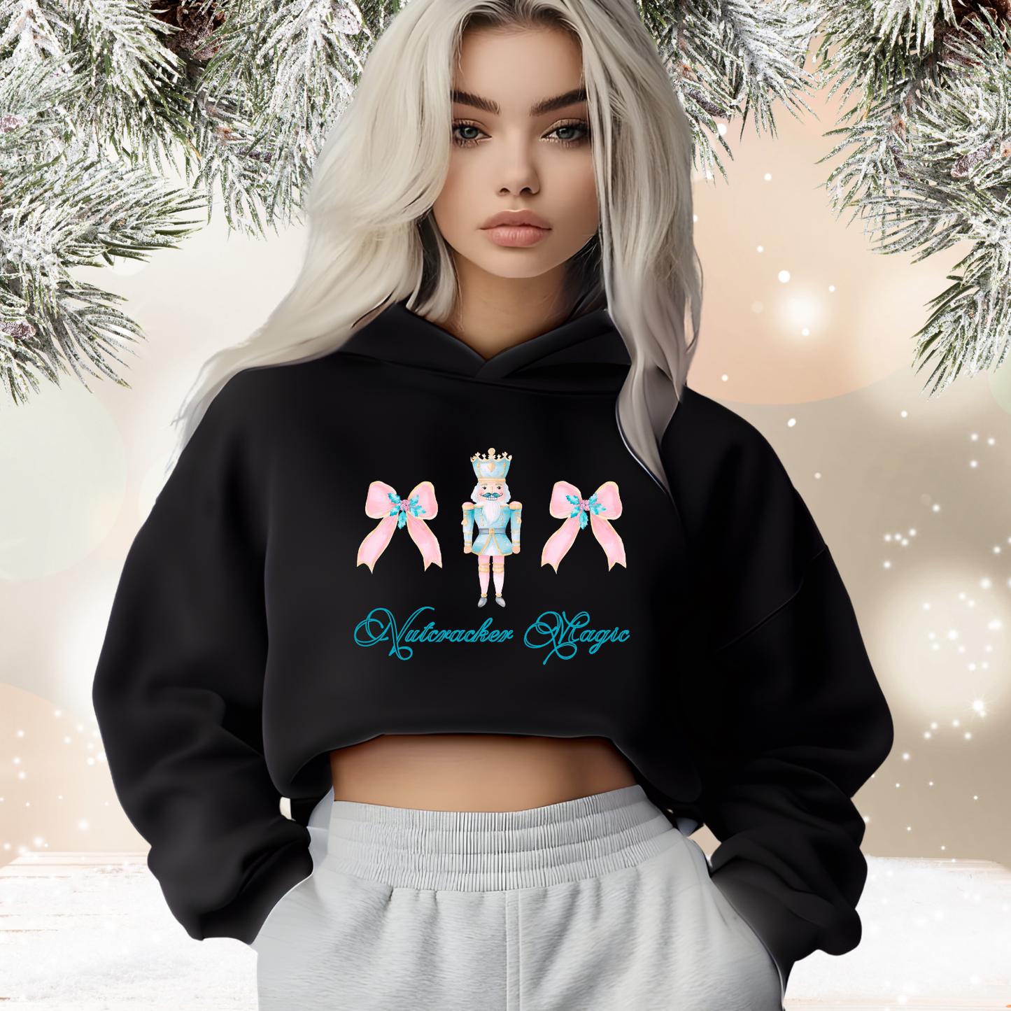 Nutcracker Magic Crop Hoodie