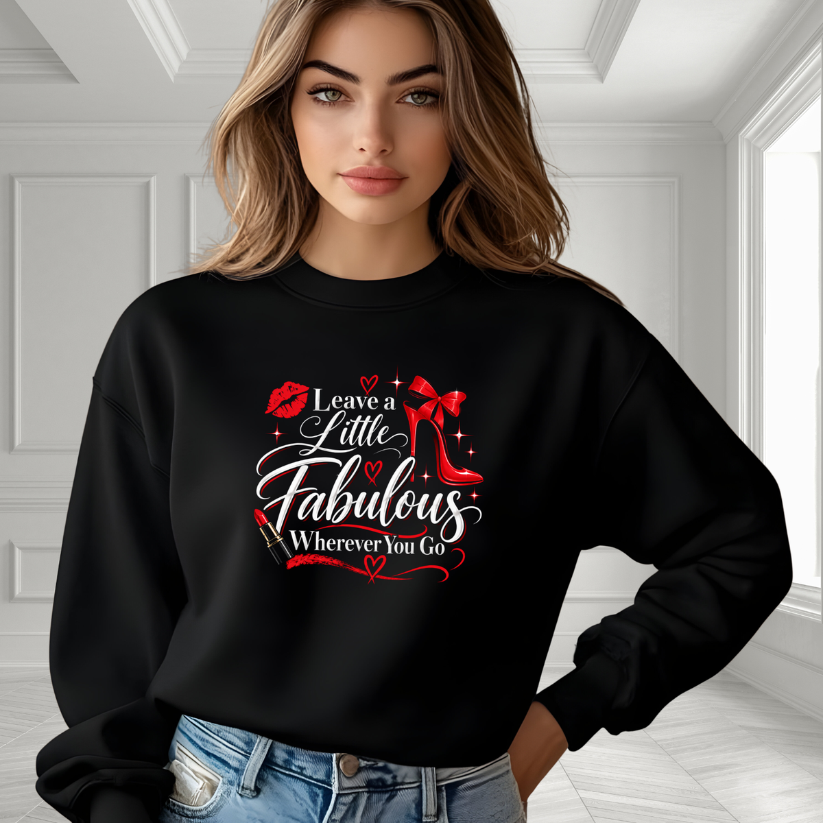 Leave A Little Fabulous Wherever You Go Crewneck Sweatshirt