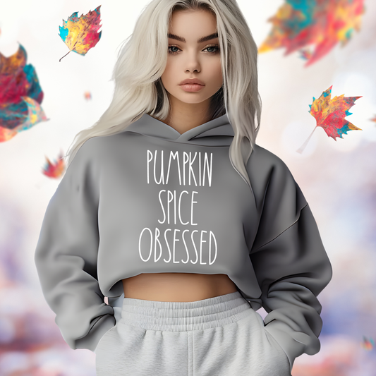 Pumpkin Spice Obsessed Crop Hoodie