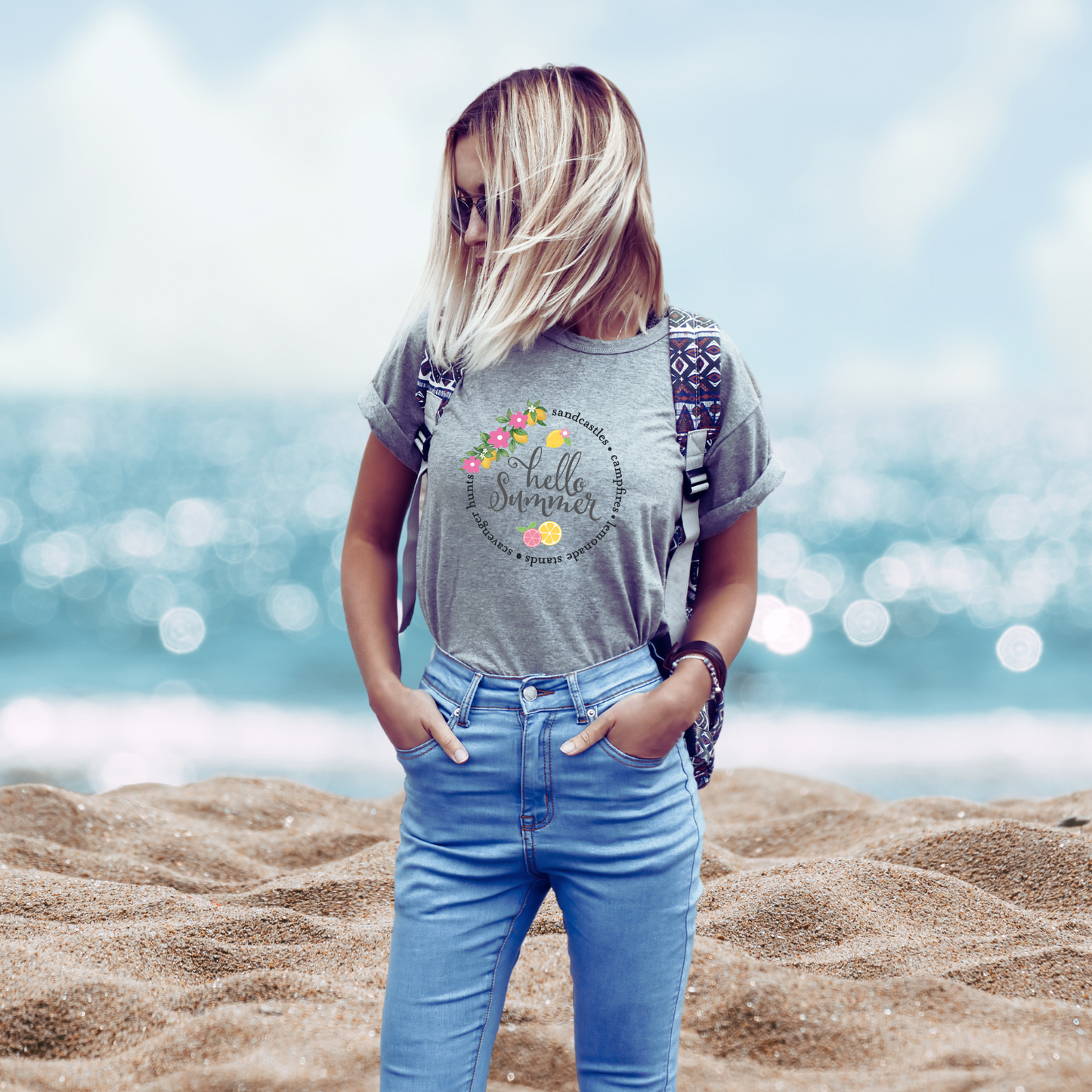 Hello Summer Sandcastles T-Shirt
