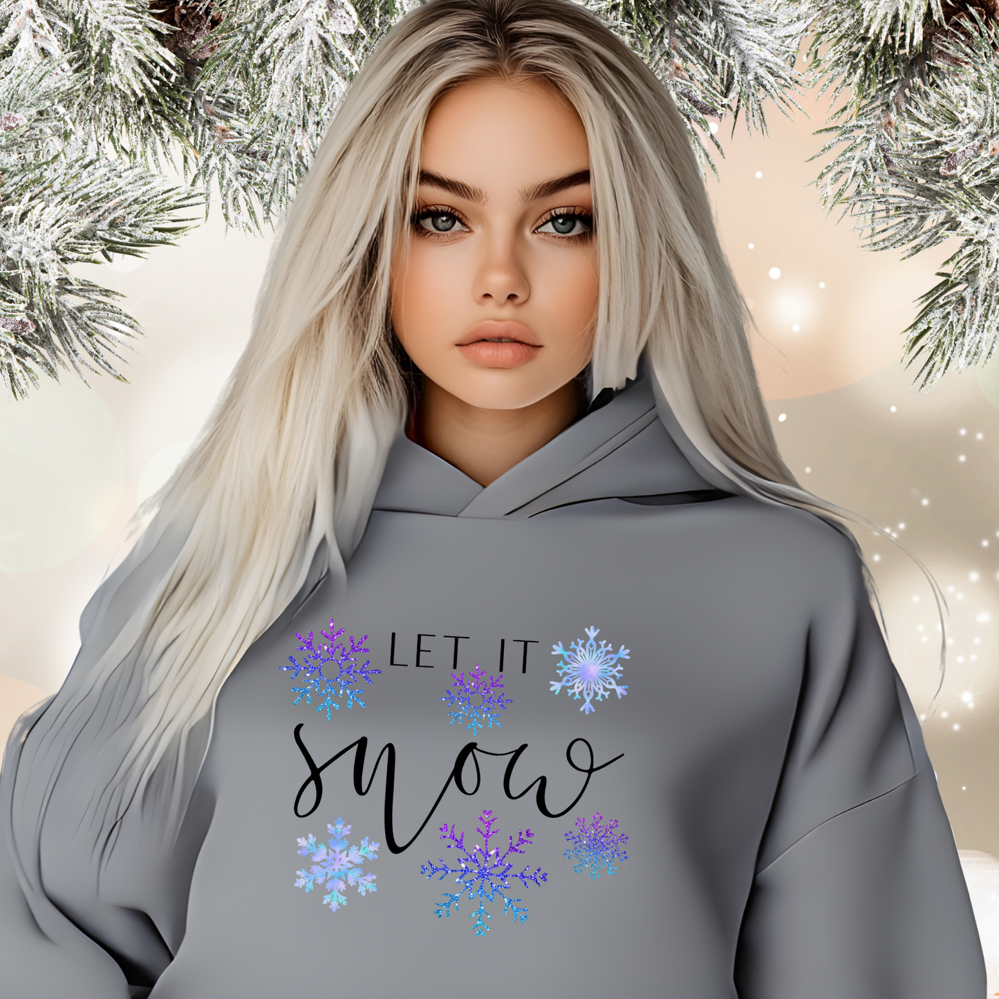 Let It Snow Crop Hoodie