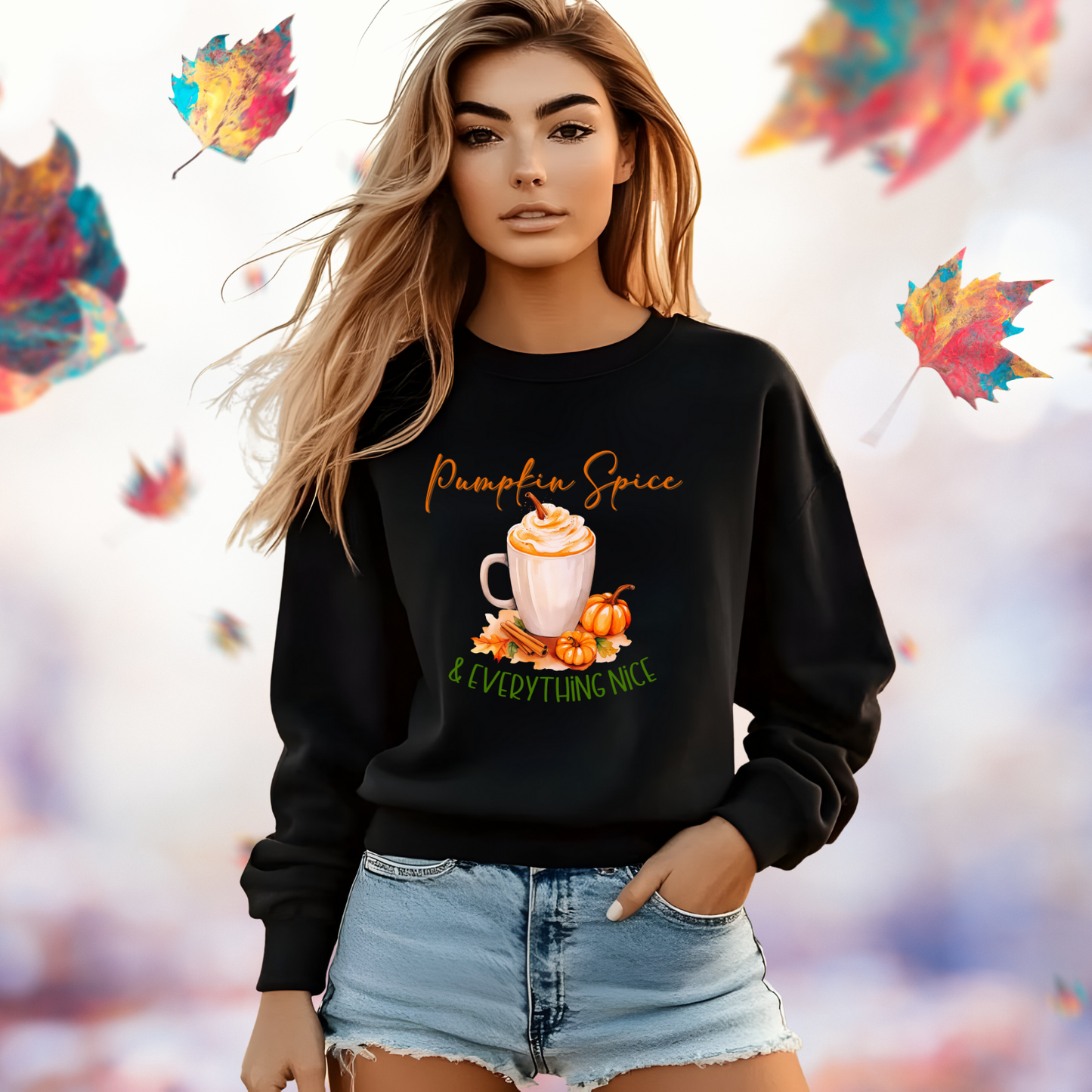 Pumpkin Spice & Everything Nice Crewneck Sweatshirt