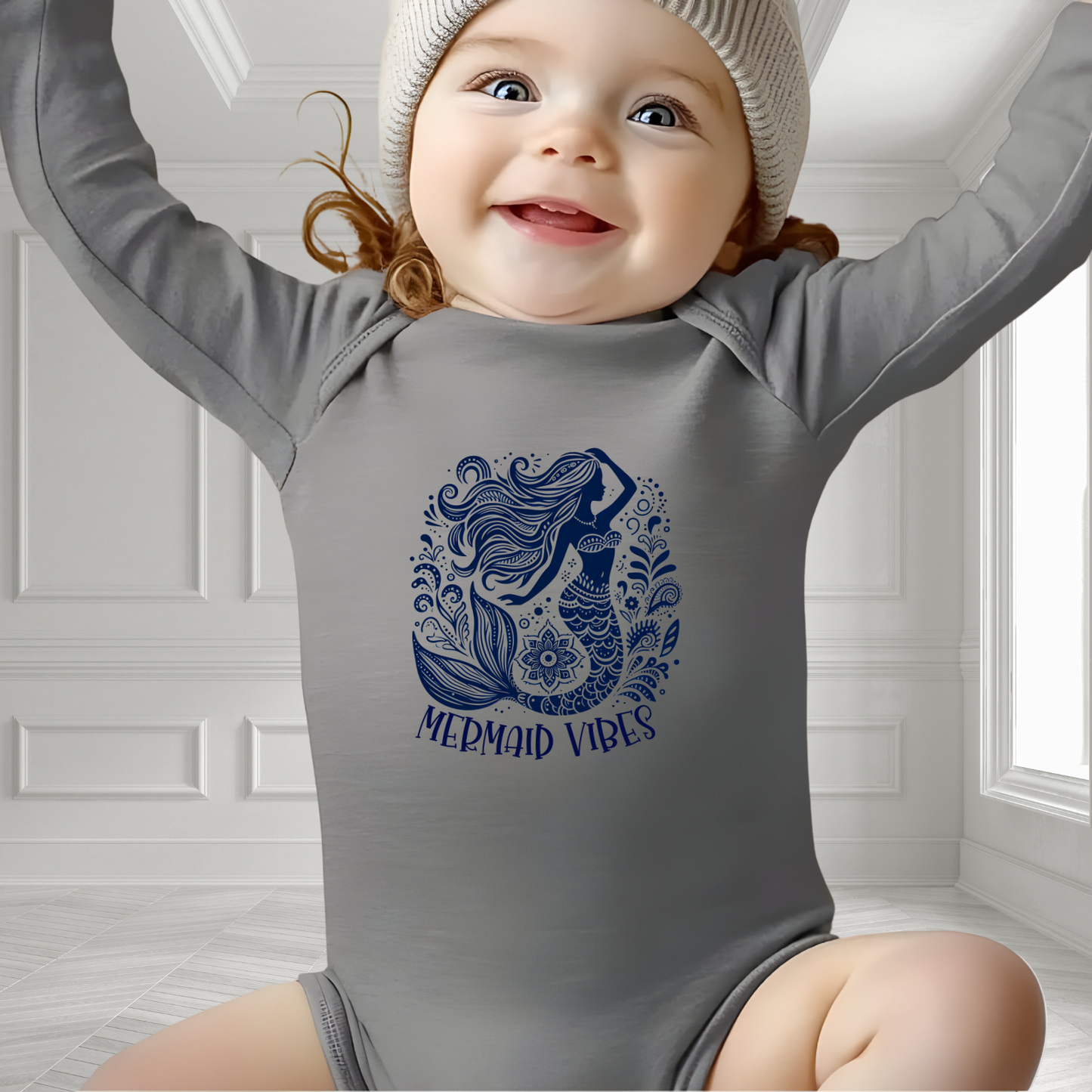 Mermaid Vibes Infant Long Sleeve Onesie