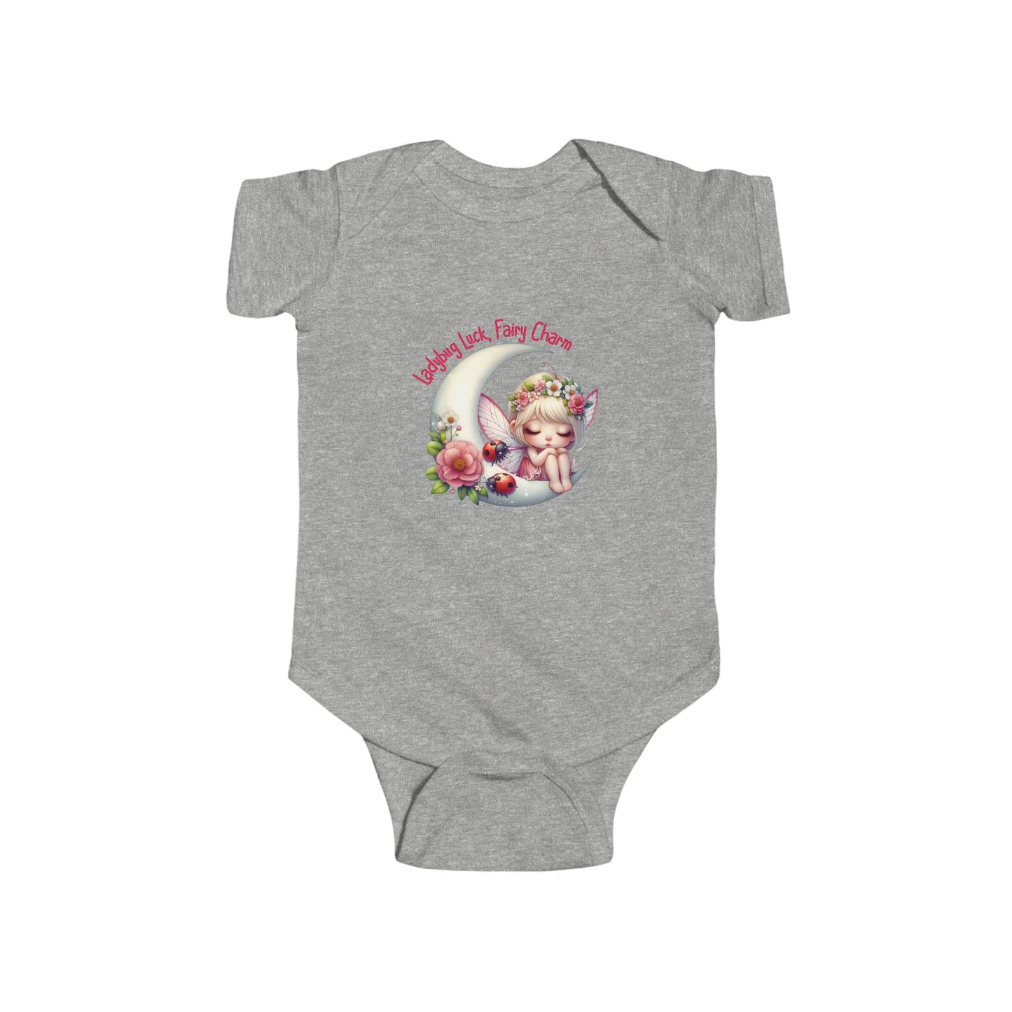 Ladybug Luck, Fairy Charm Infant Short Sleeve Onesie