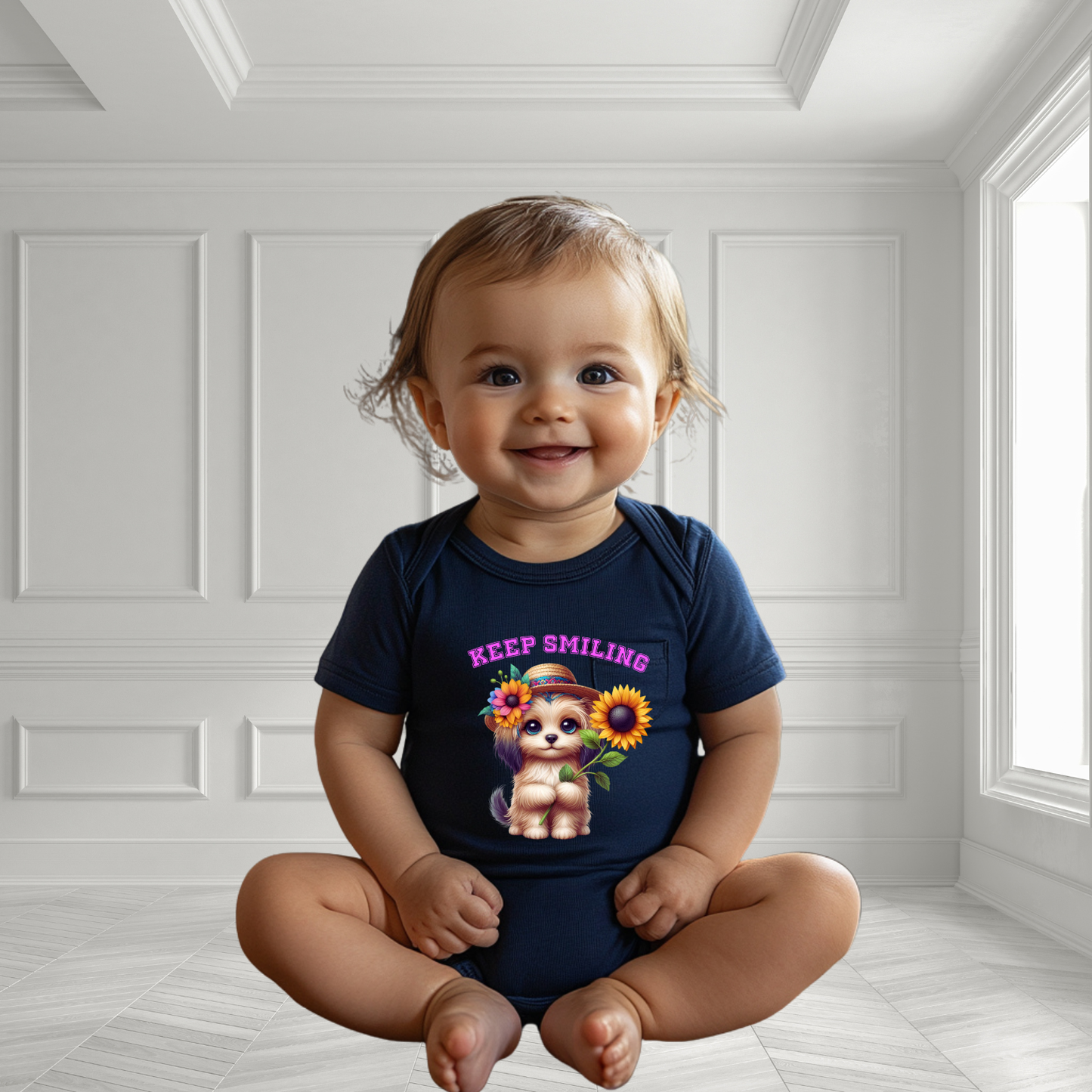 Keep Smiling Infant Short Sleeve Onesie