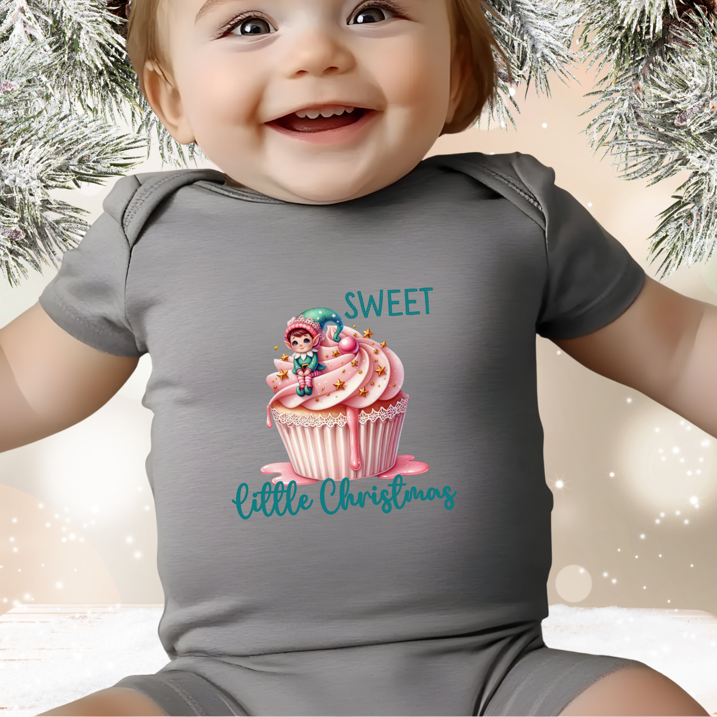 Sweet Little Christmas Infant Short Sleeve Onesie