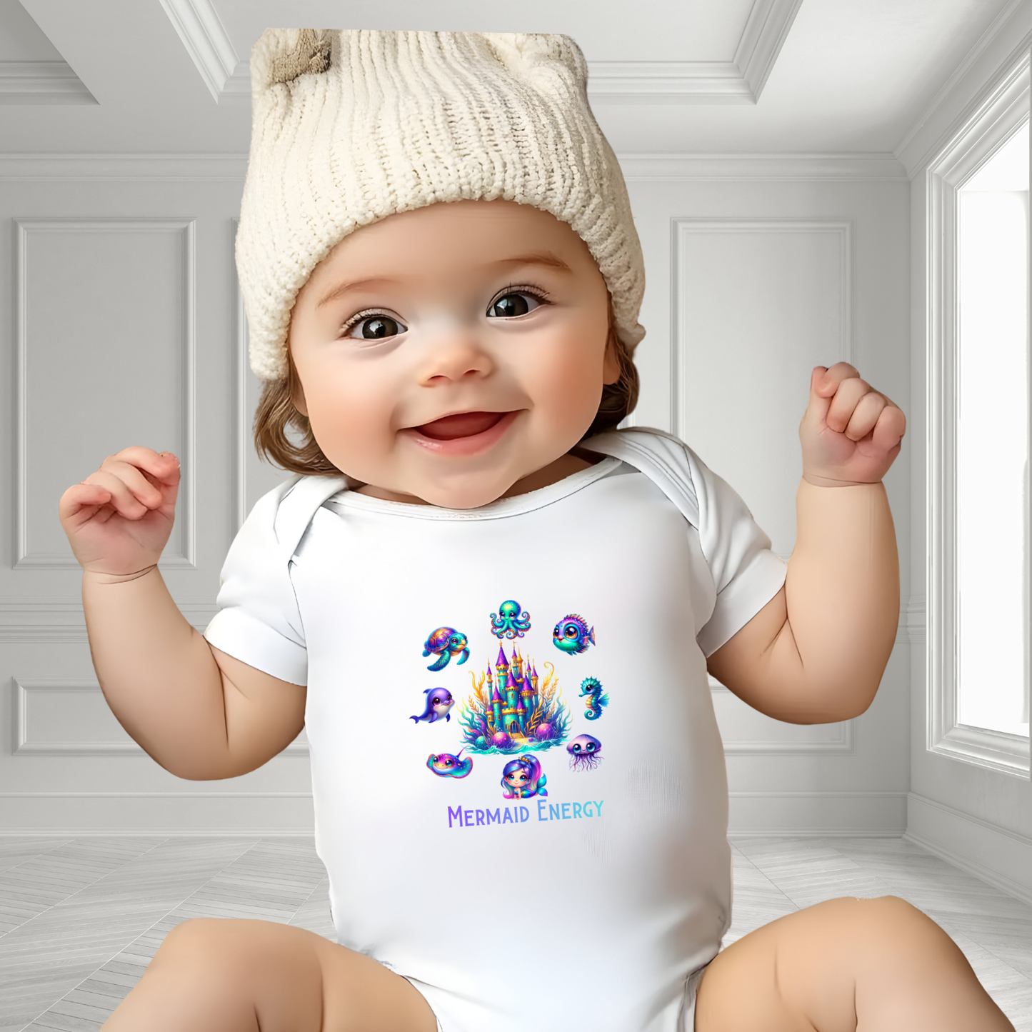 Mermaid Energy Infant Short Sleeve Onesie