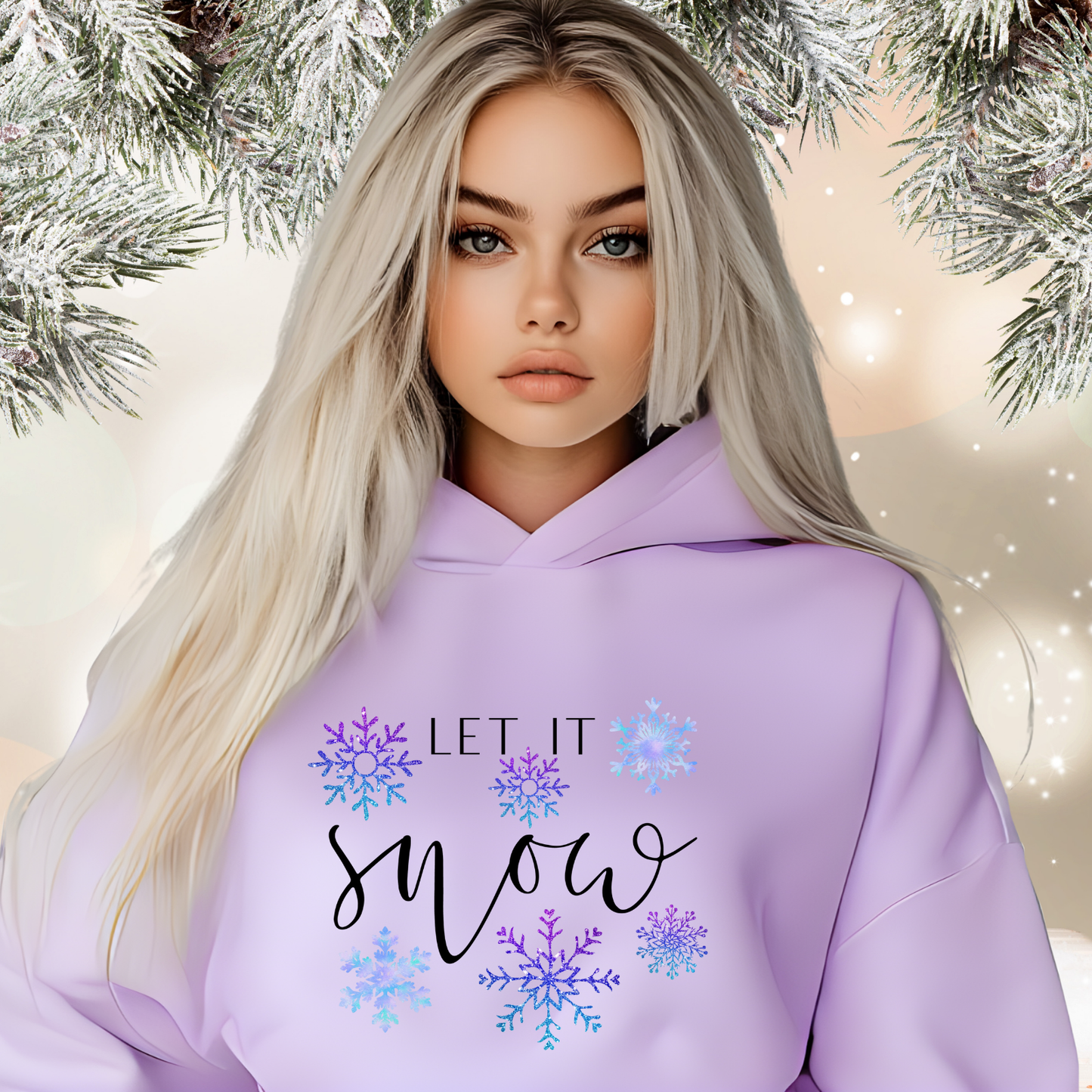 Let It Snow Crop Hoodie