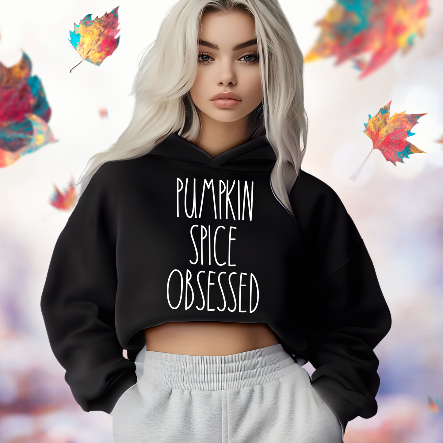 Pumpkin Spice Obsessed Crop Hoodie