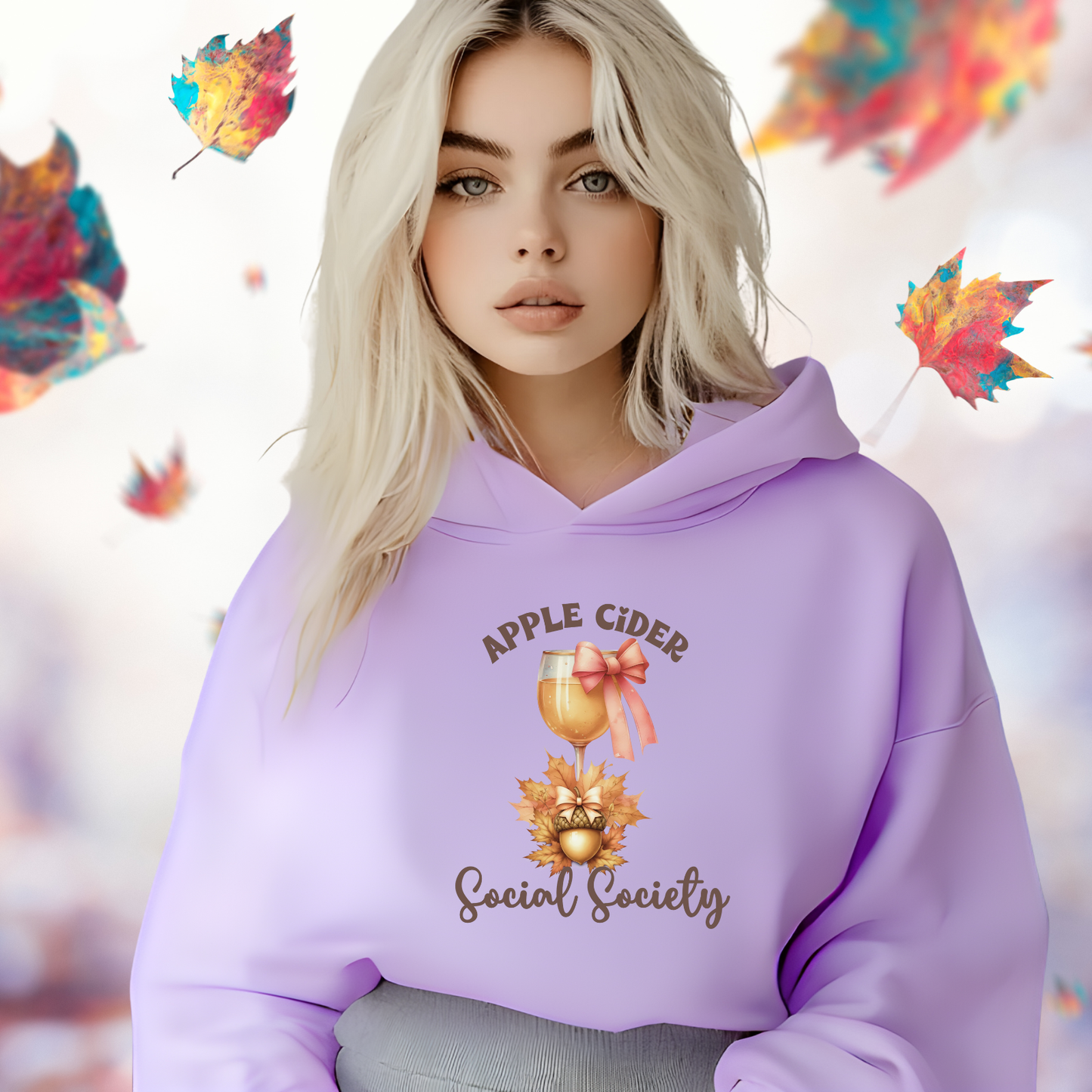 Apple Cider Social Society Crop Hoodie
