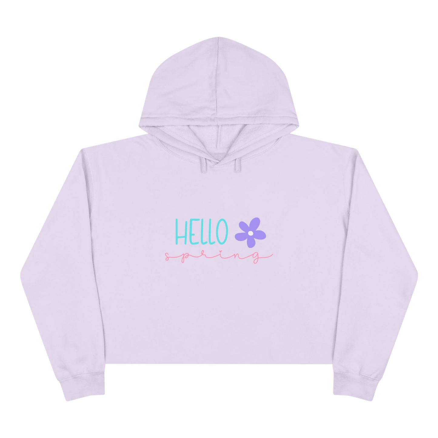 Hello Spring Crop Hoodie