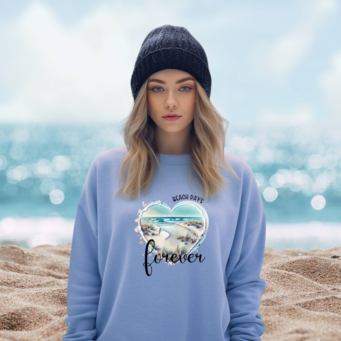 Beach Days Forever Crewneck Sweatshirt