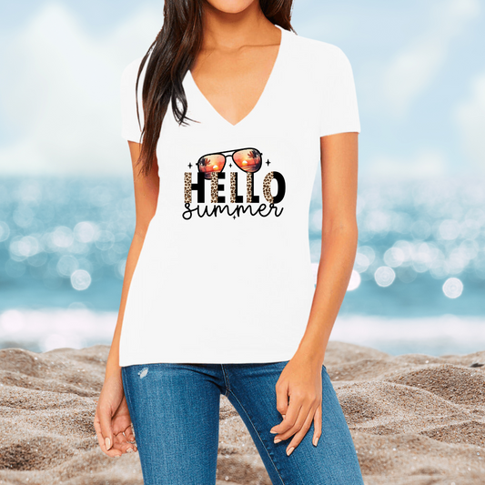 Hello Summer V-Neck T-Shirt