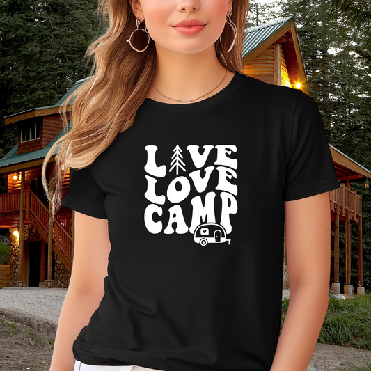 Retro Live, Love, Camp T-Shirt