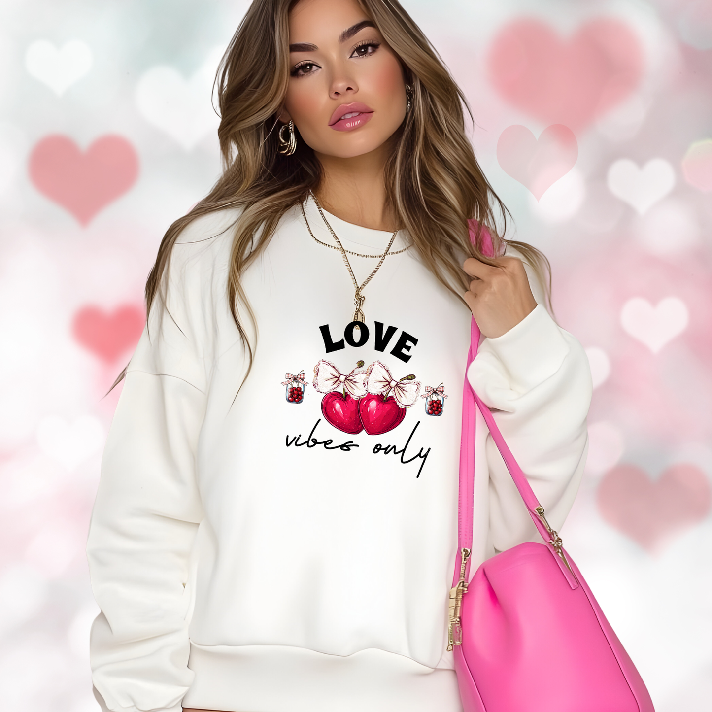 Love Vibes Only Crewneck Sweatshirt