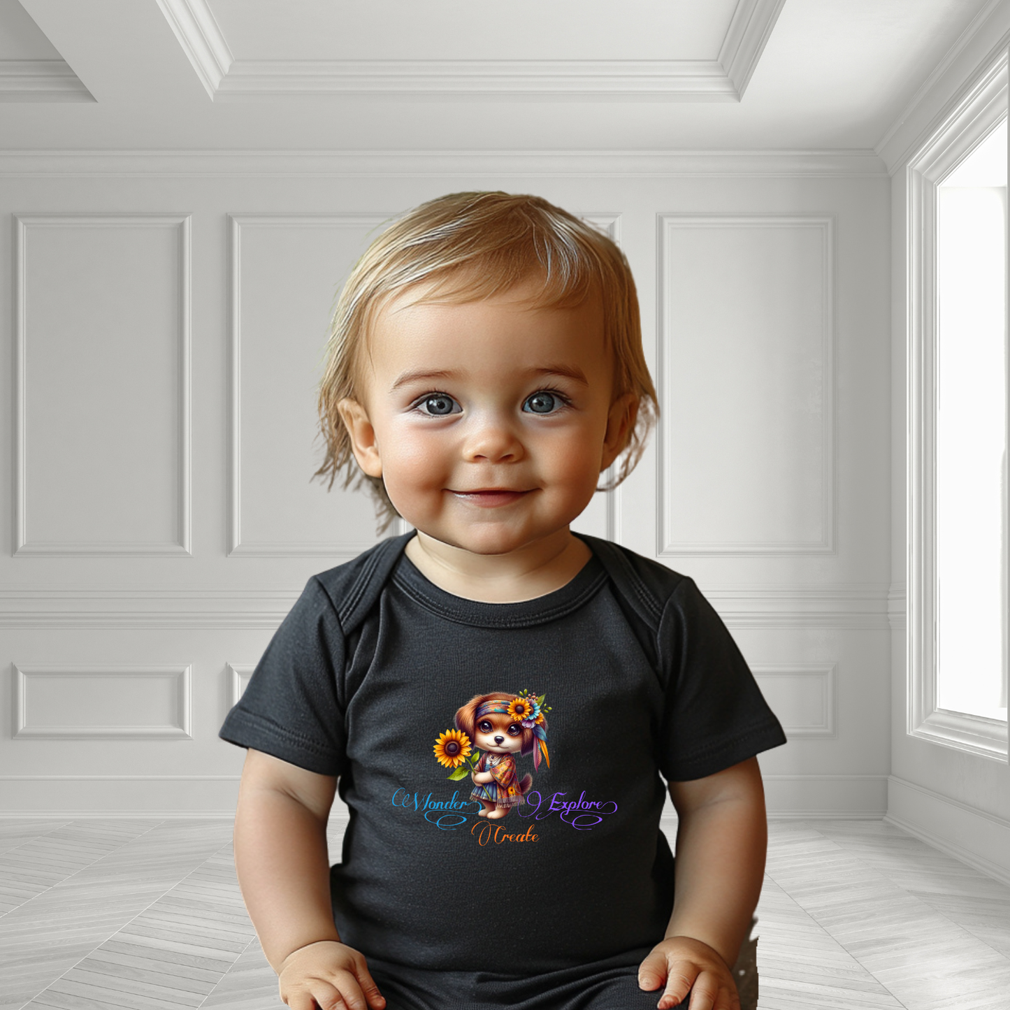 Wonder, Explore, Create Infant Short Sleeve Onesie