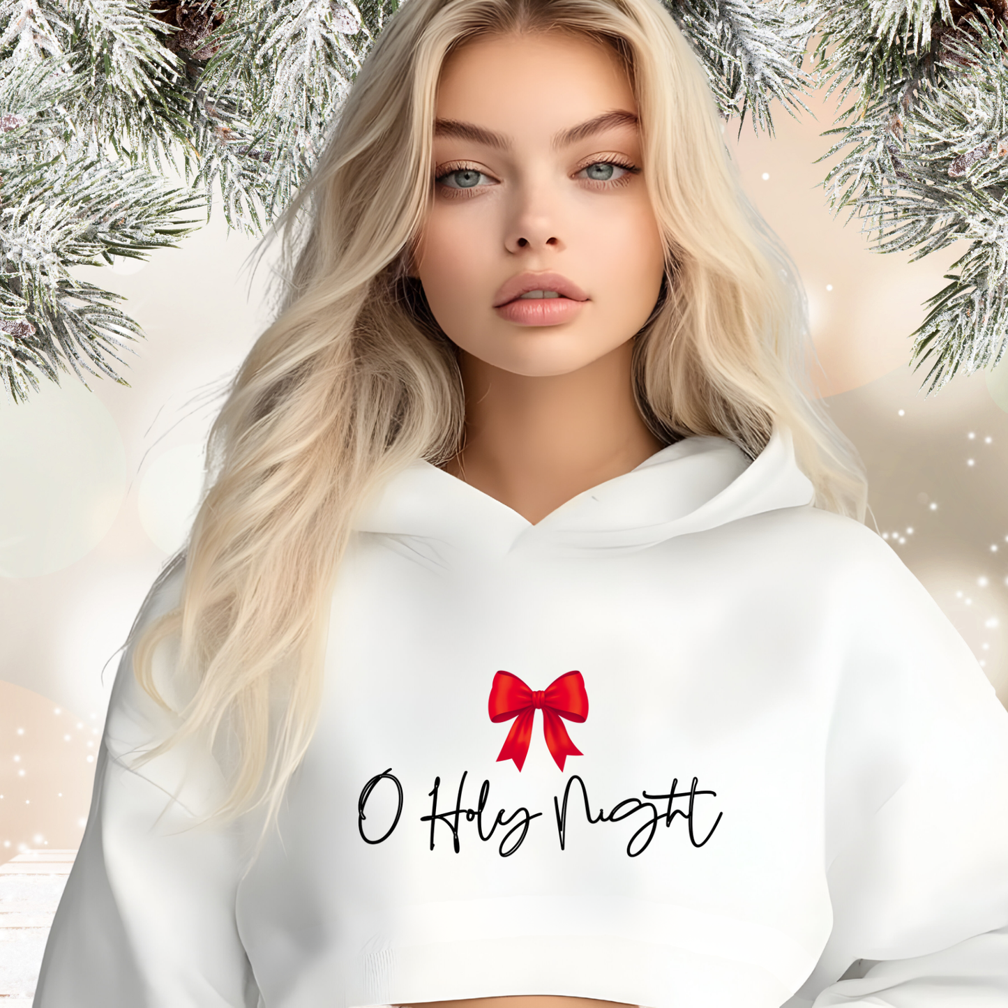 O Holy Night Crop Hoodie