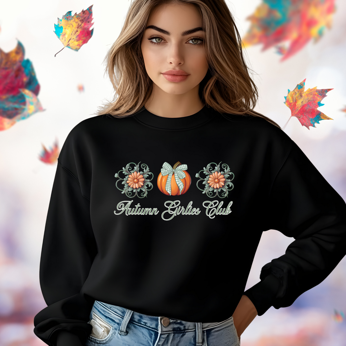 Autumn Girlies Club Crewneck Sweatshirt