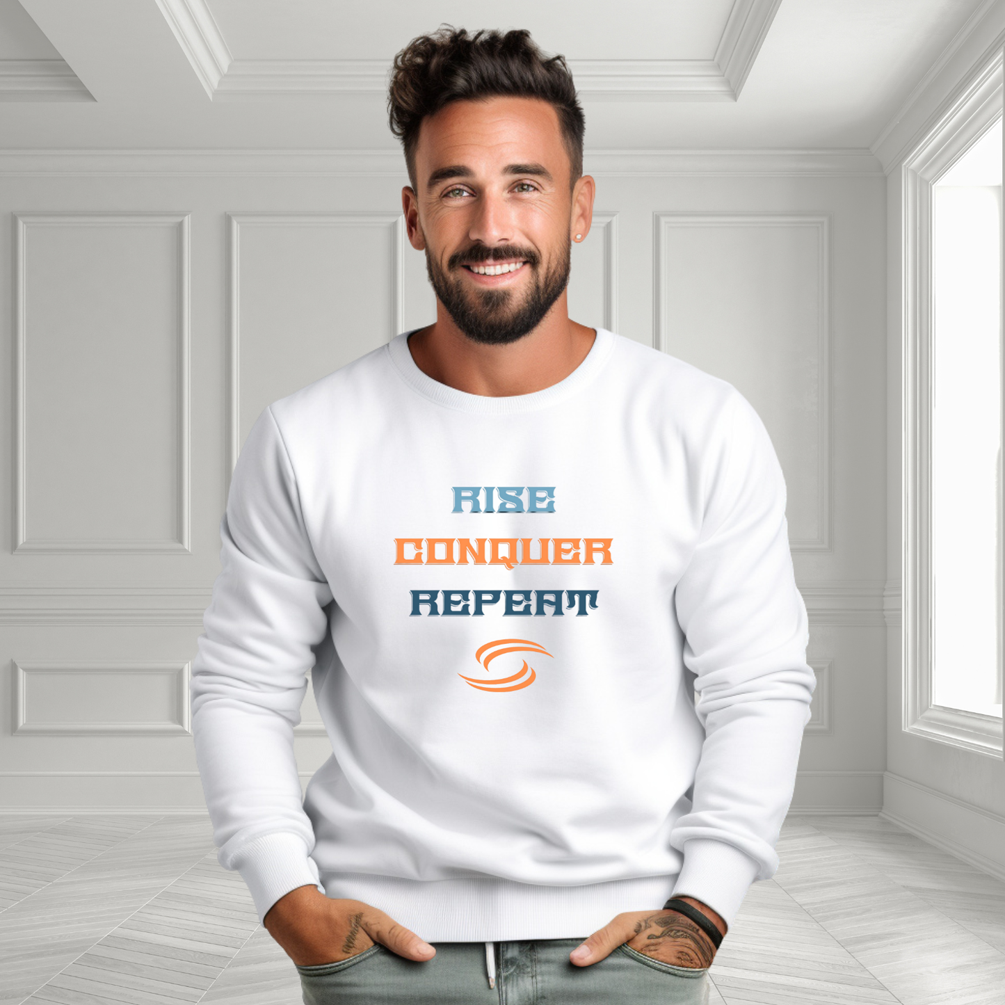 Rise, Conquer, Repeat Crewneck Sweatshirt