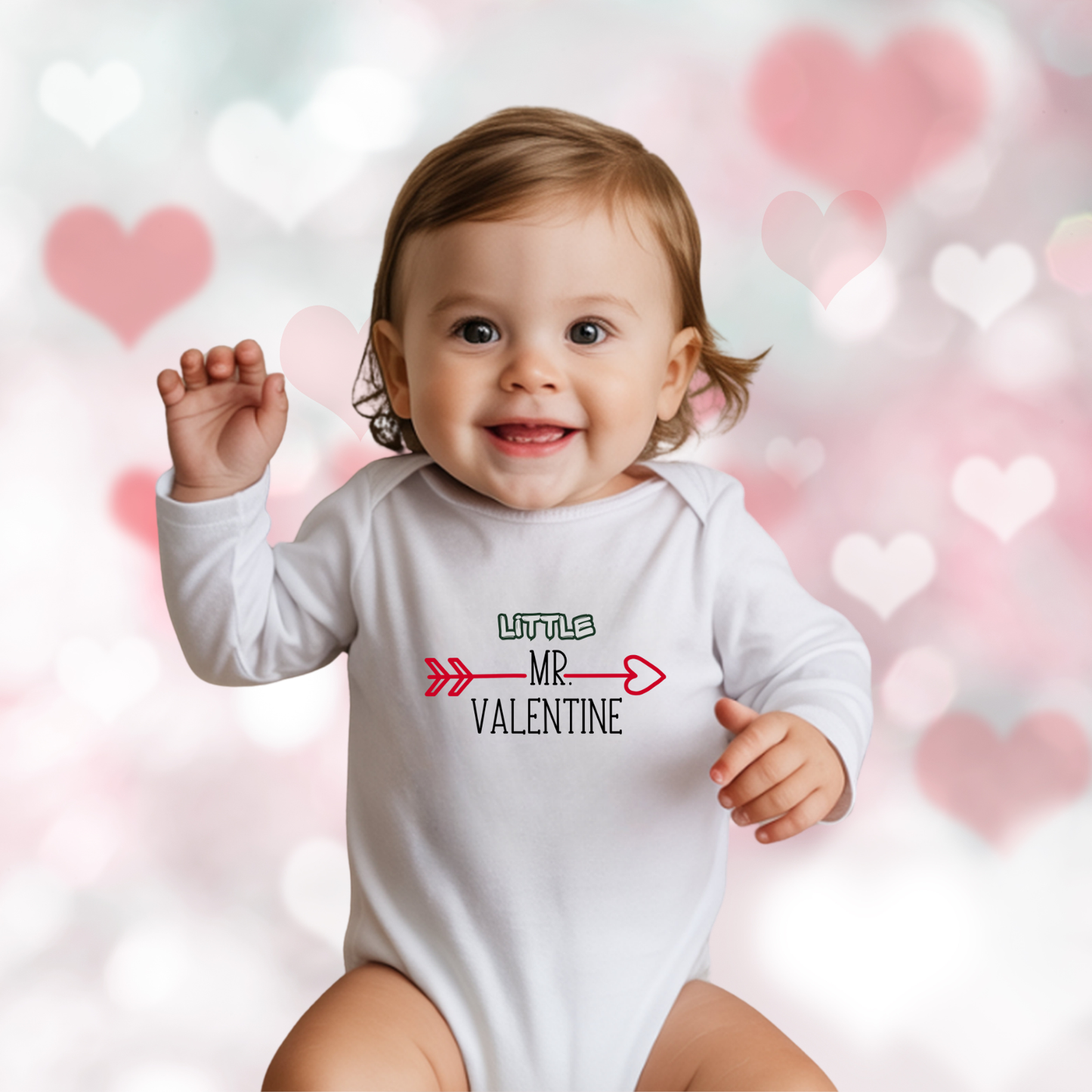 Little Mr. Valentine Infant Long Sleeve Onesie