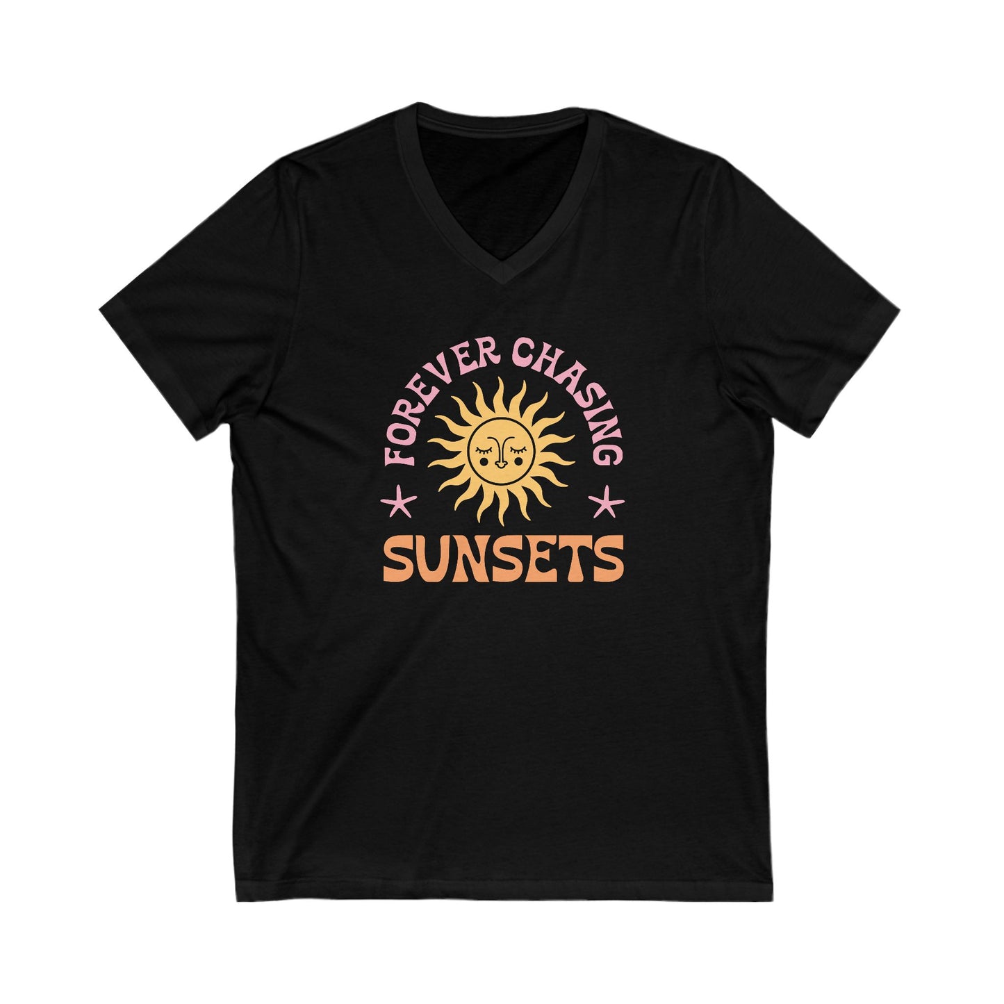 Forever Chasing Sunsets V-Neck Tee