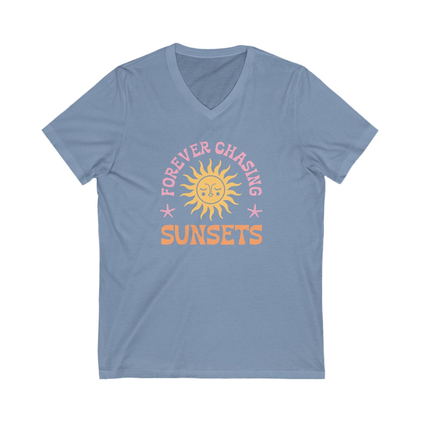 Forever Chasing Sunsets V-Neck Tee