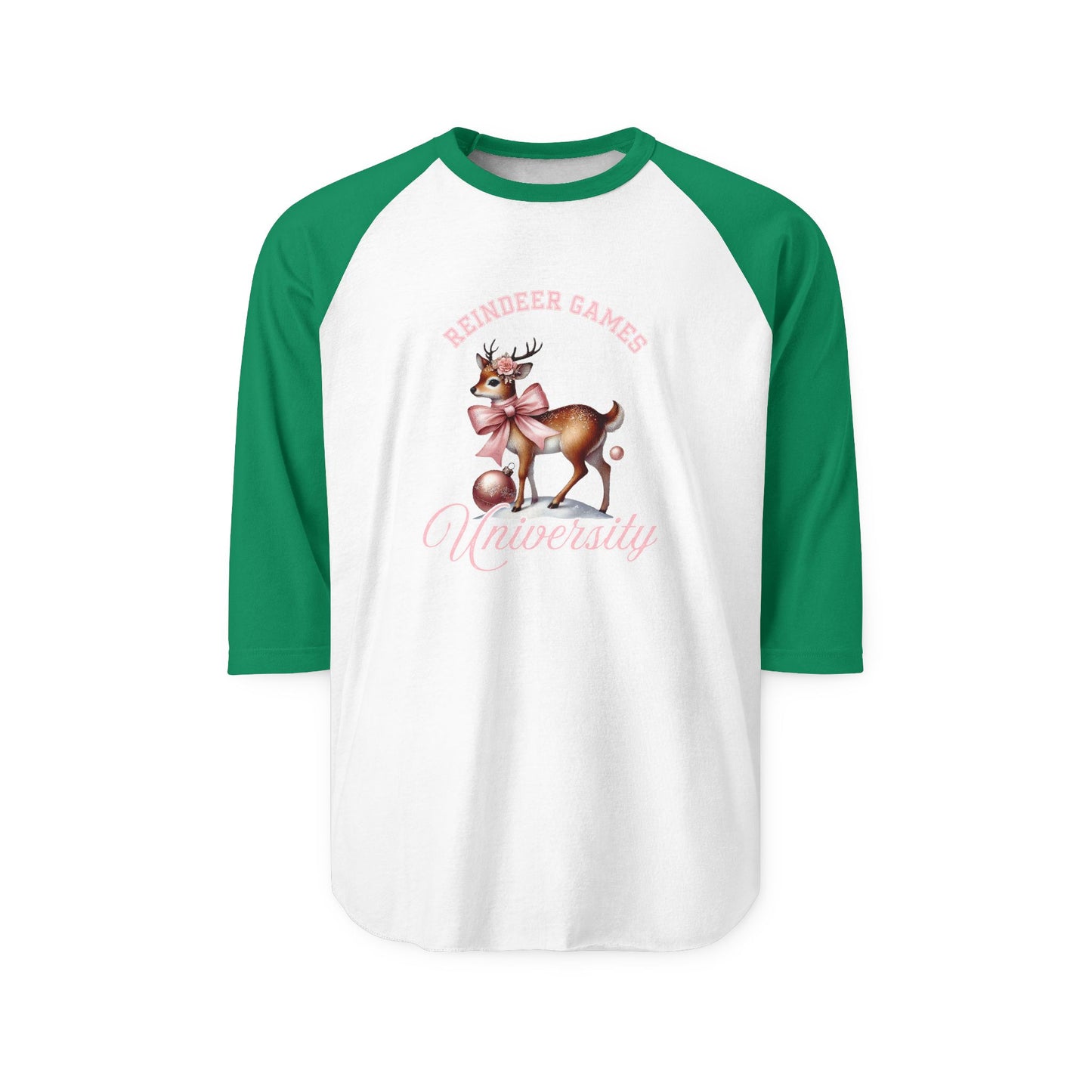 Reindeer Games University Baseball Tee