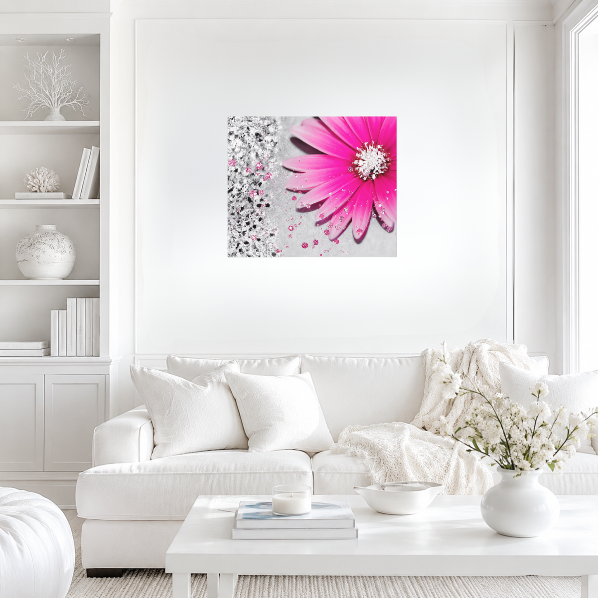 Blush In Bloom Canvas Wall Art