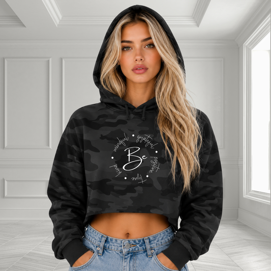 Be Kind, Grateful Crop Hoodie