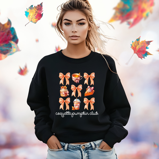 Coquette Pumpkin Club Crewneck Sweatshirt
