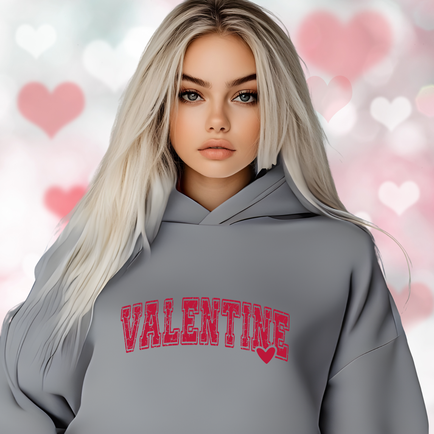Varsity Valentine Crop Hoodie