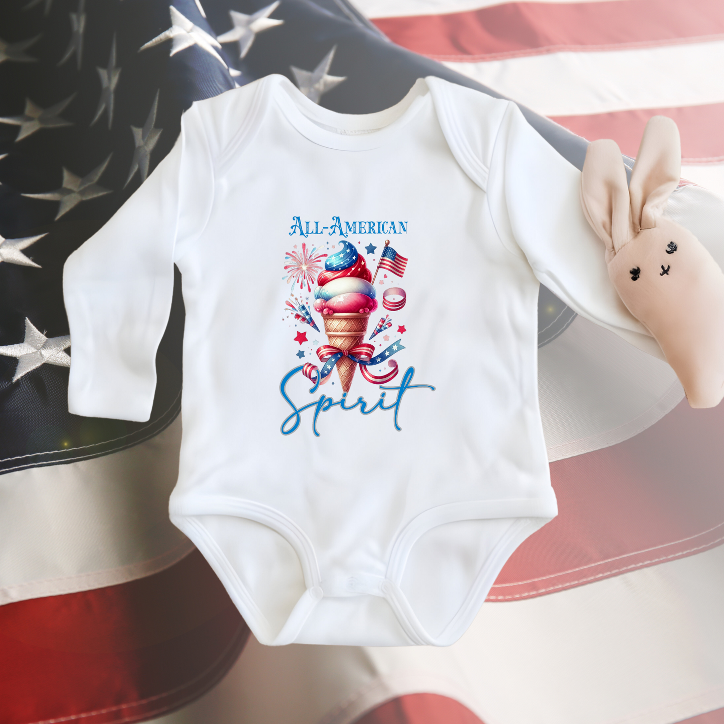 All-American Spirit Infant Long Sleeve Onesie