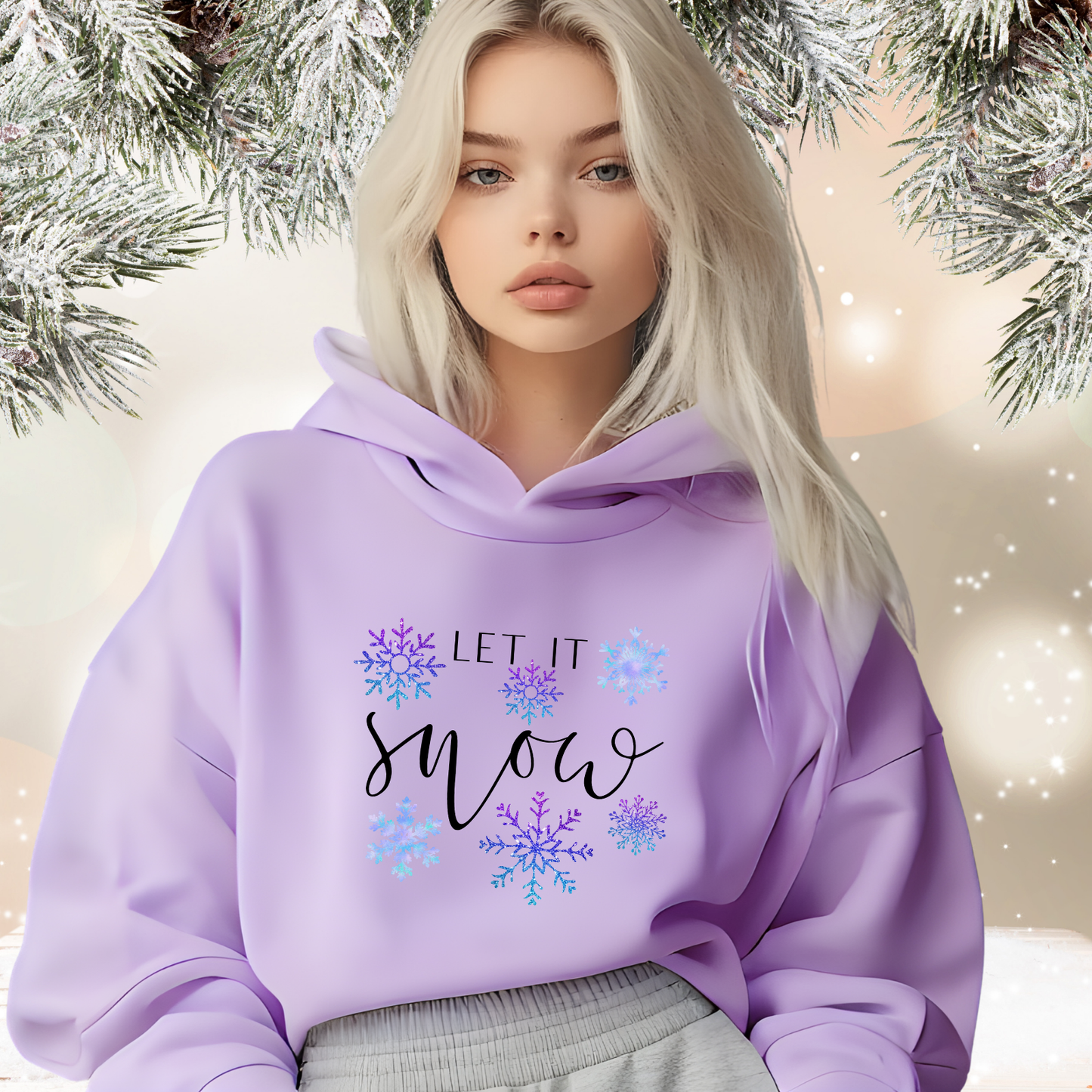 Let It Snow Crop Hoodie