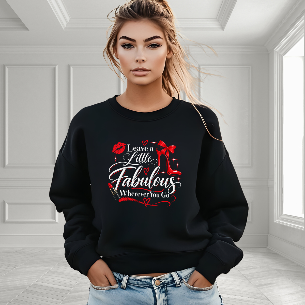 Leave A Little Fabulous Wherever You Go Crewneck Sweatshirt