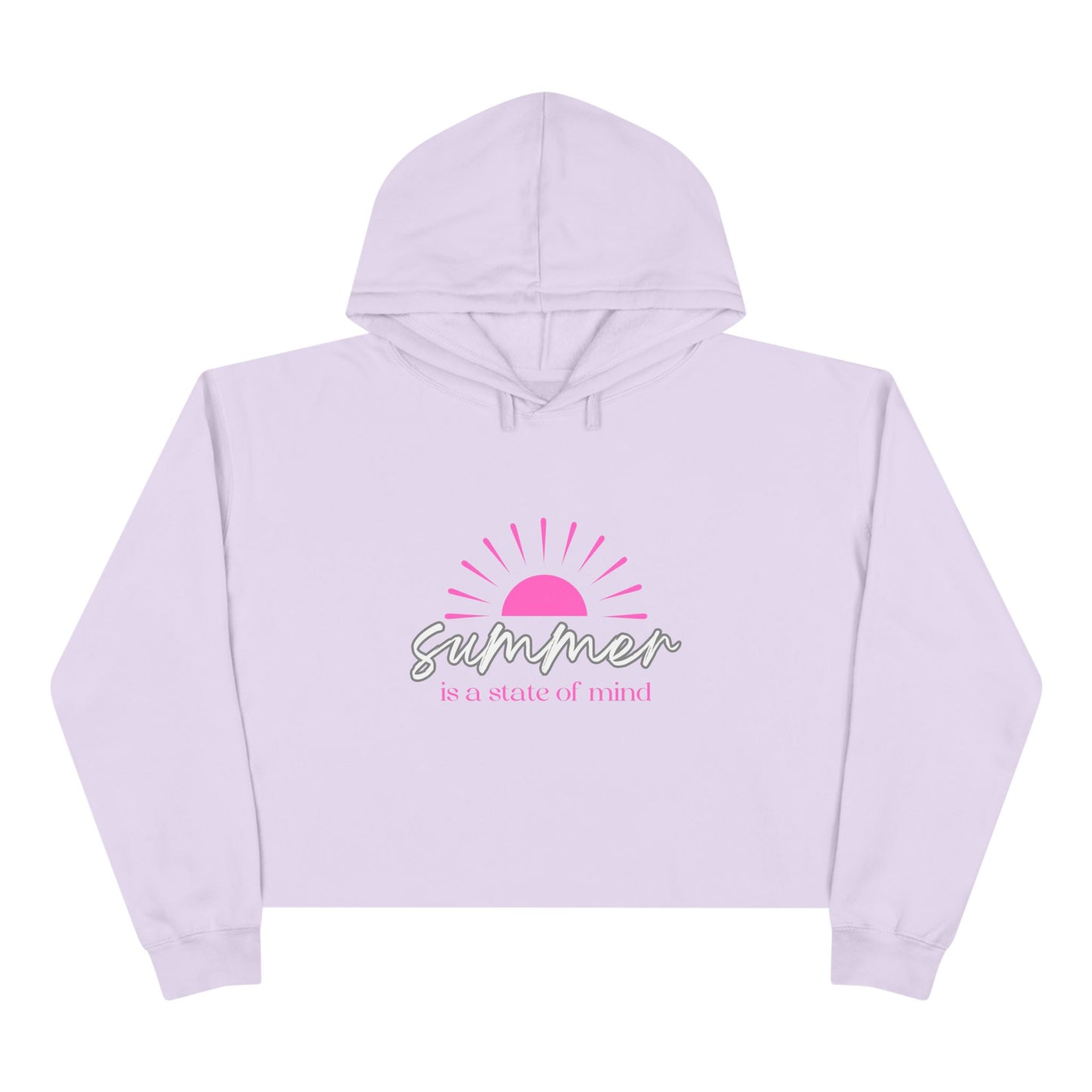 Summer Is A State Of Mind Crop Hoodie