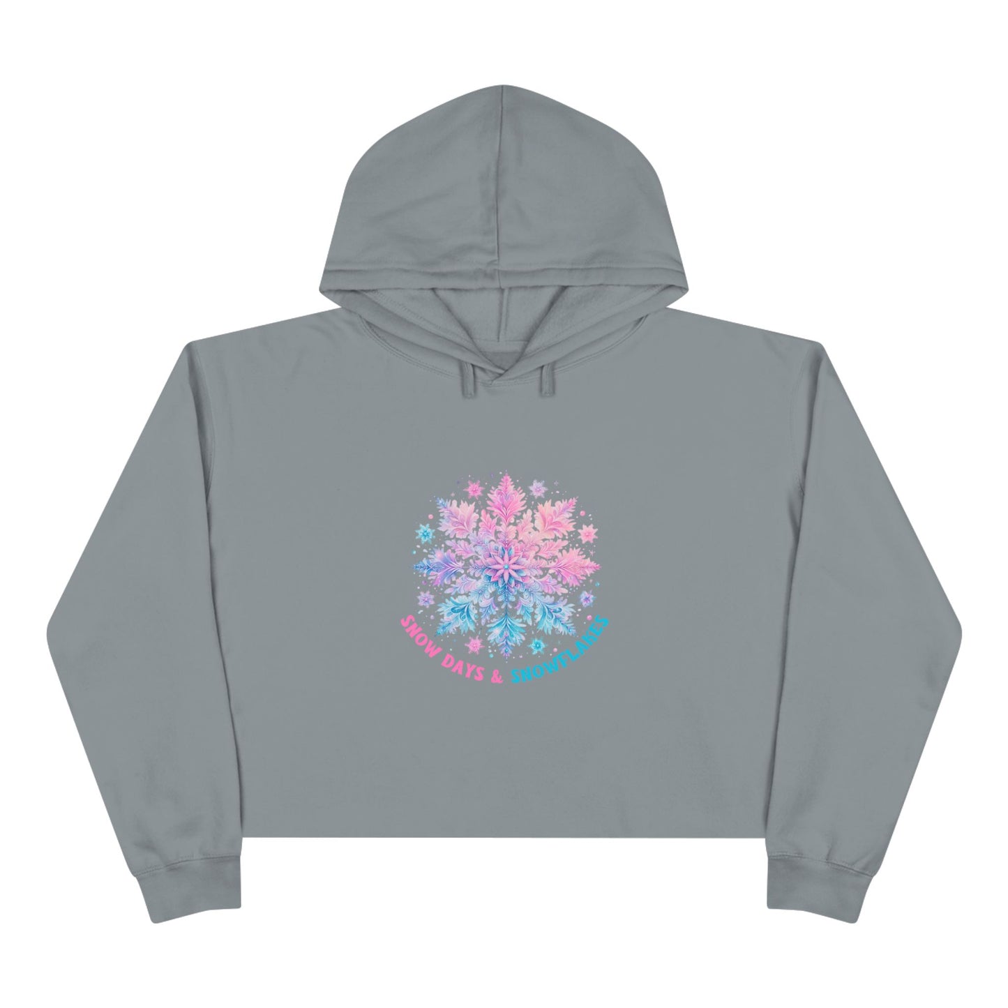 Snow Days & Snowflakes Crop Hoodie