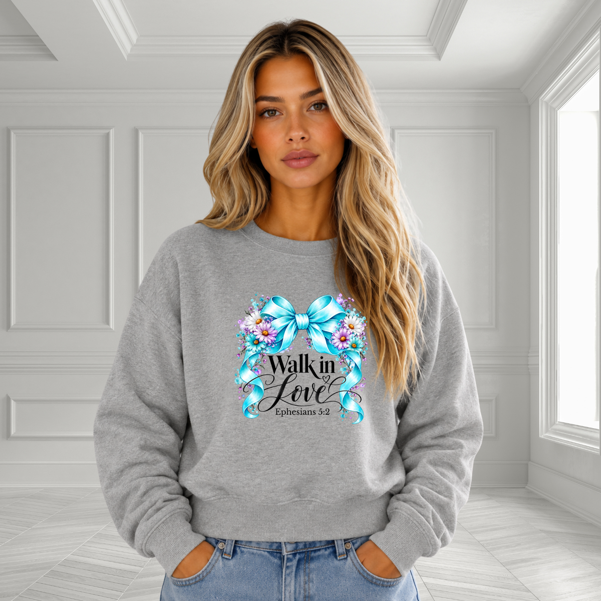 Walk In Love Ephesians 5:2 Crewneck Sweatshirt