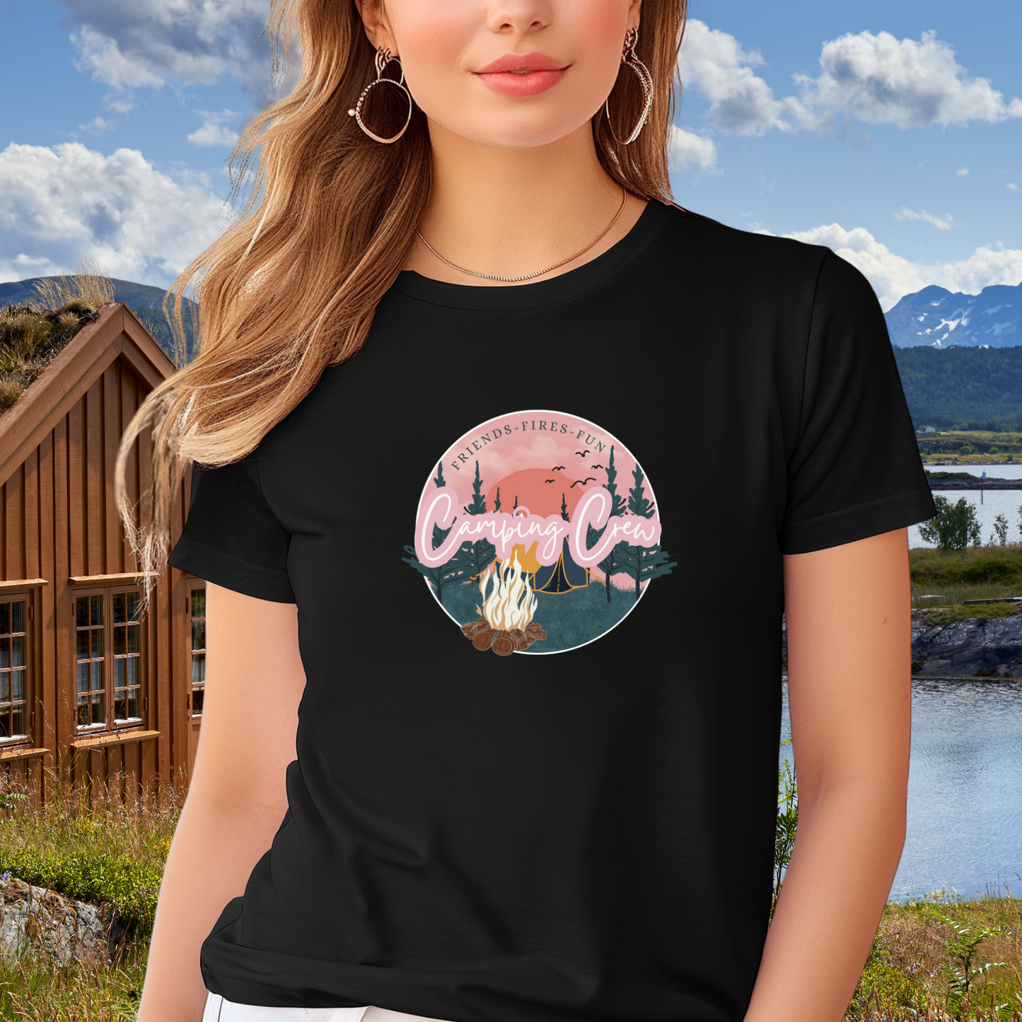 Camping Crew- Fires, Friends, Fun T-Shirt