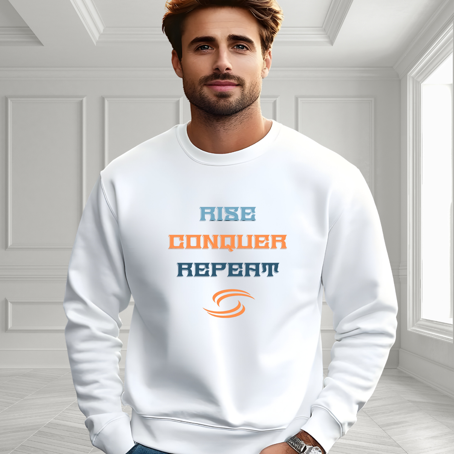 Rise, Conquer, Repeat Crewneck Sweatshirt