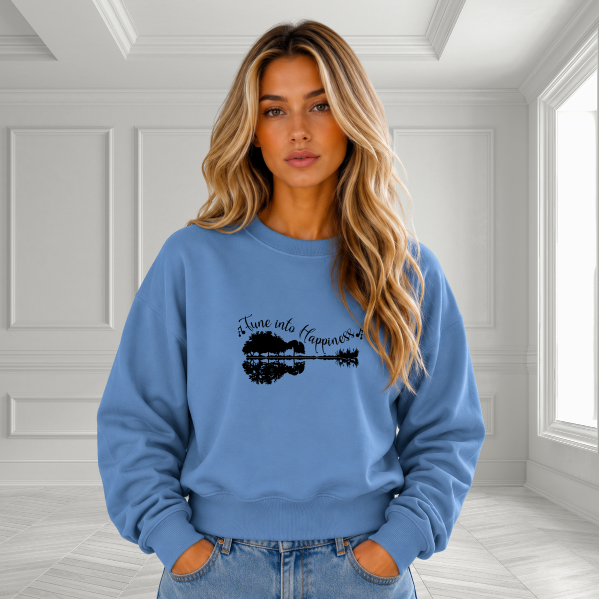 Tune Into Happiness Crewneck Sweatshirt