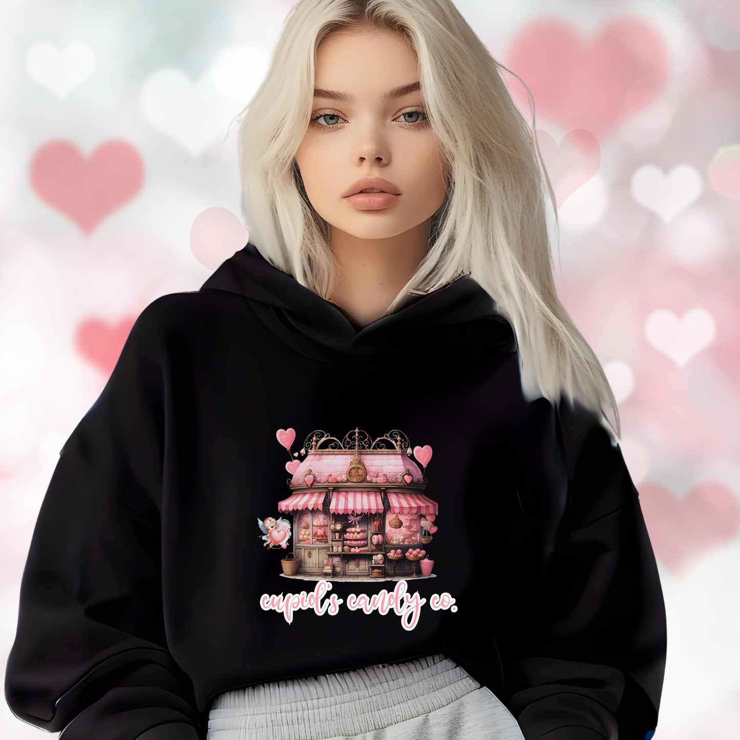 Cupid’s Candy Co. Crop Hoodie