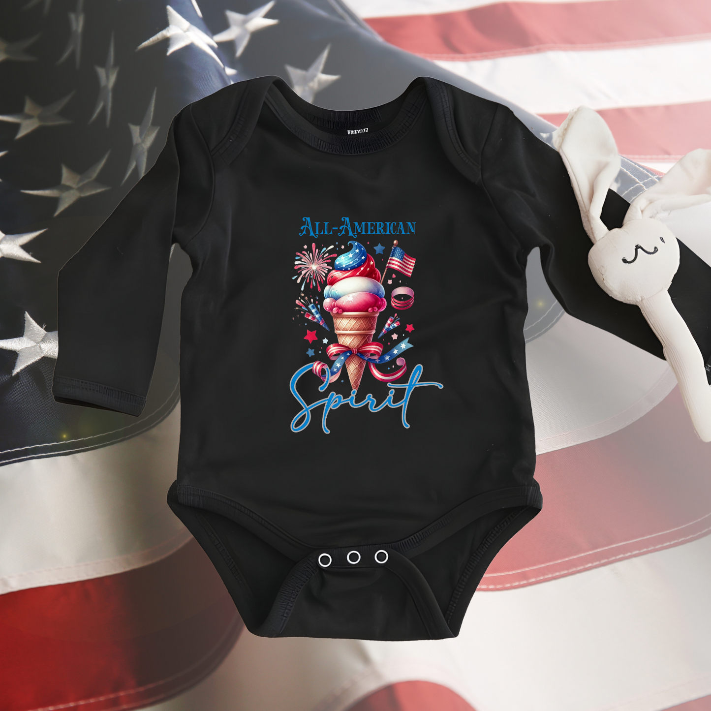 All-American Spirit Infant Long Sleeve Onesie