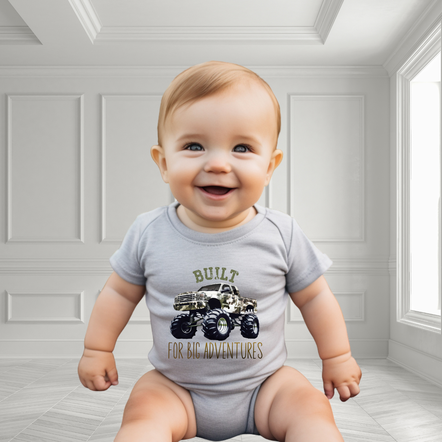 Built For Big Adventures Infant Short Sleeve Onesie