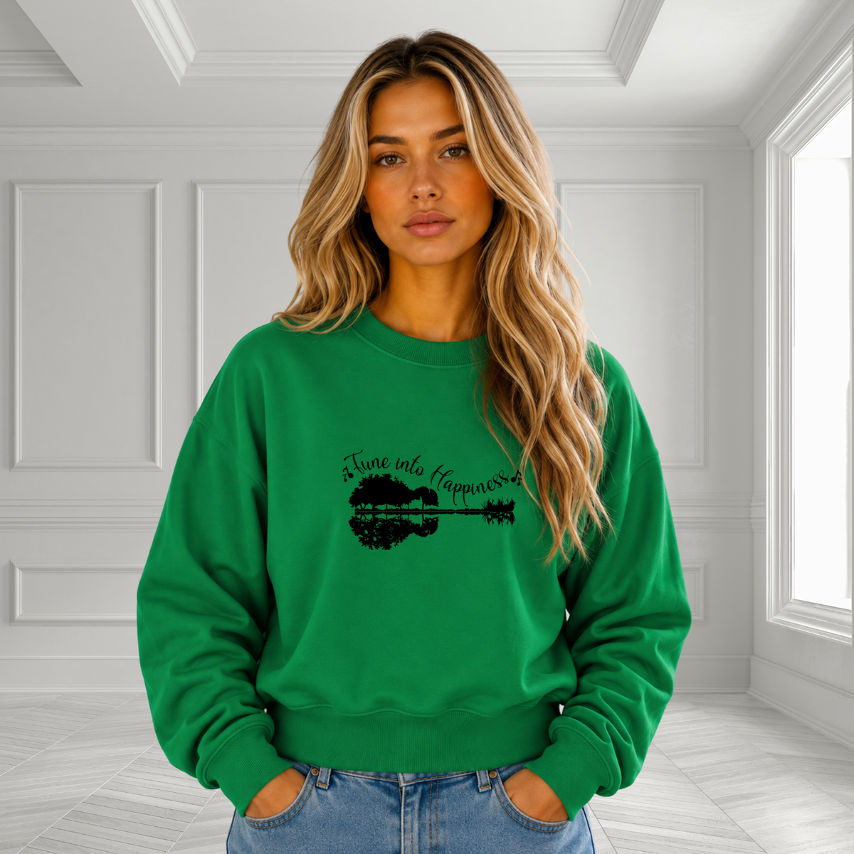 Tune Into Happiness Crewneck Sweatshirt