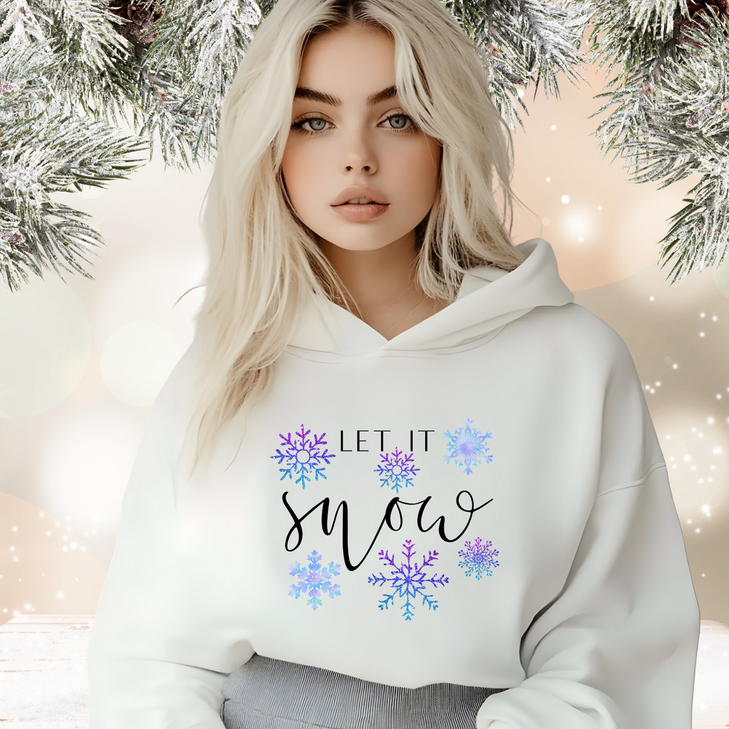 Let It Snow Crop Hoodie