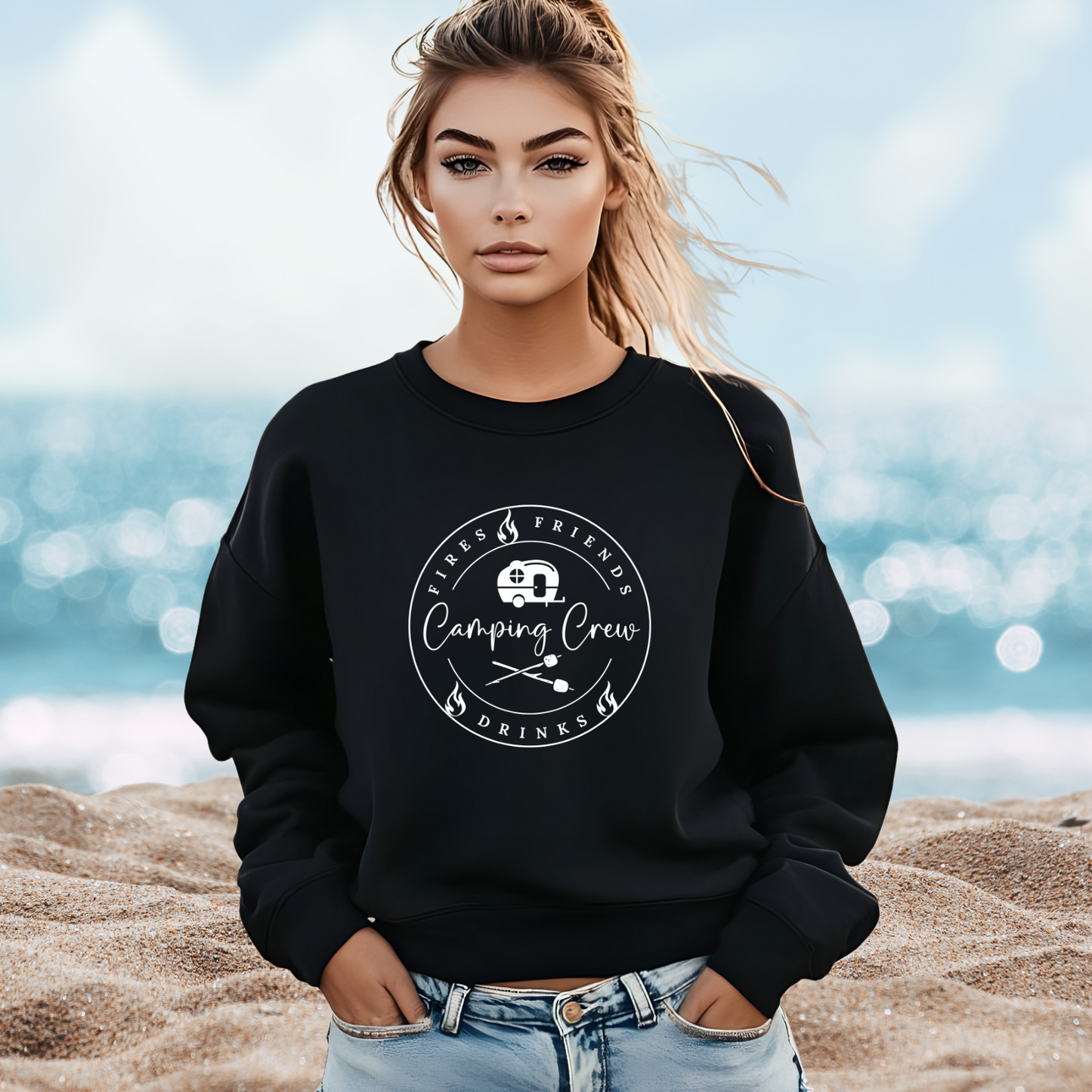 Camping Crew Crewneck Sweatshirt
