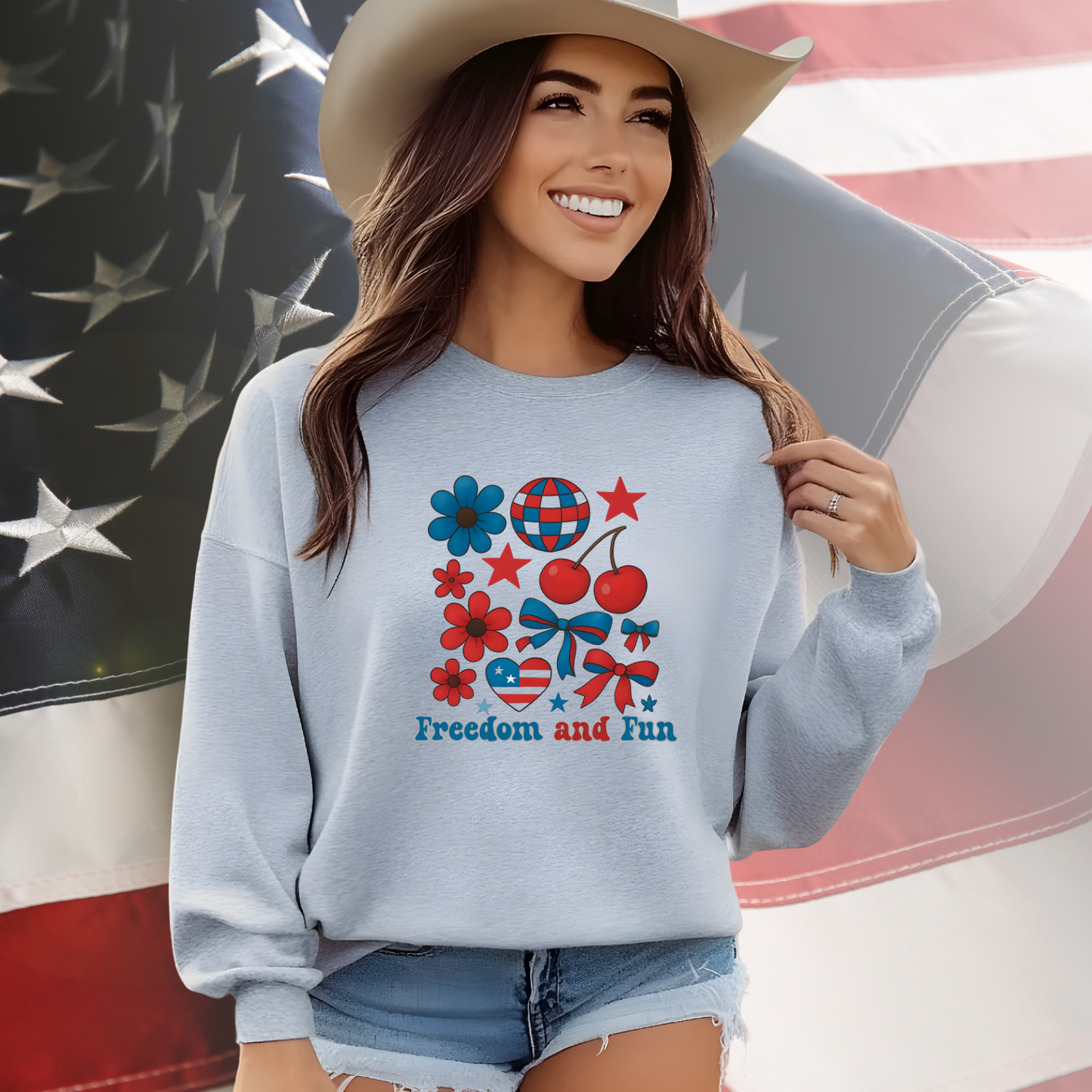 Freedom and Fun Crewneck Sweatshirt