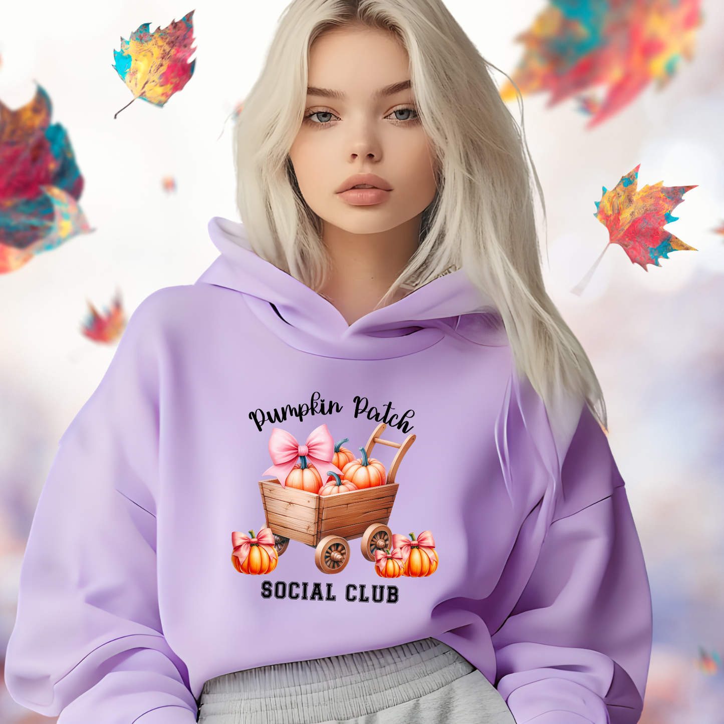 Pumpkin Patch Social Club Crop Hoodie