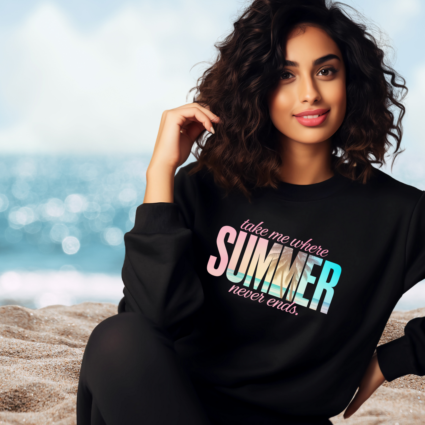 Where Summer Never Ends Crewneck Sweatshirt